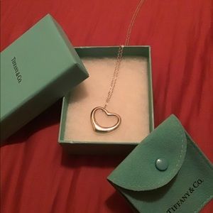Authentic T&Co Large Open Heart Necklace